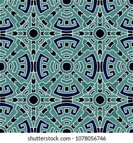 Seamless pattern. Abstract color ethnic background with folk motifs for cover or textile. Seamless color background with ethnic motifs for your design. Vector texture.