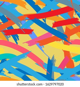 Seamless pattern abstract color painting, vector illustration