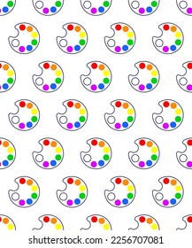 Seamless pattern of an abstract color palettes
