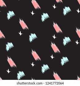 Seamless pattern of abstract color spots for printing, fabrics