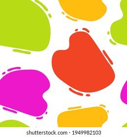 Seamless pattern with abstract colored spots. Vector background with blots, spots for decoration of nurseries, textiles, gift wrapping, stationery, interior.