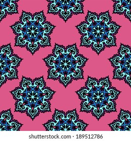 Seamless pattern abstract colorful  flower design