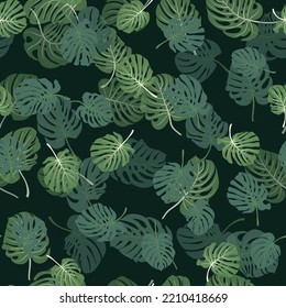 Seamless pattern in abstract colorful leaves of palm. Floral exotic background for textile, wallpaper, covers, surface, print, wrap, scrapbooking, decoupage.