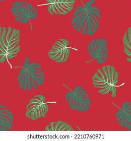 Nahtloses Muster in abstrakten bunten Palmenblättern. Floraler exotischer Hintergrund für Textilien, Tapeten, Decken, Oberfläche, Druck, Packung, Scrapbooking, Entkopplung.