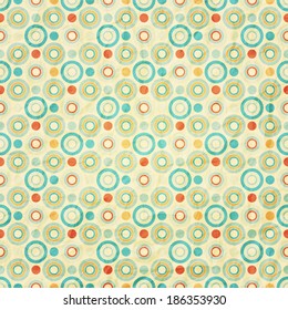seamless pattern with abstract colorful ornament on paper texture