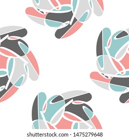 Seamless pattern with abstract colorful shapes. Decorative background.