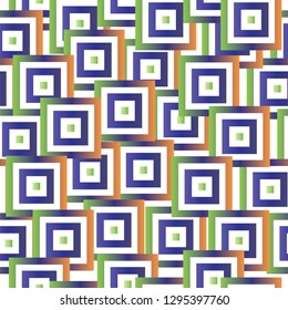 seamless pattern with abstract colorful squares vector - geometrical shapes pattern