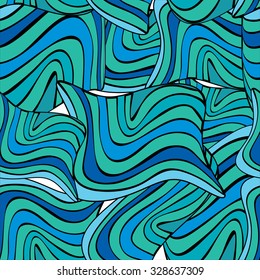 Seamless pattern with abstract colorful waves
