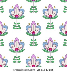 Seamless pattern with abstract colors in a Nordic style