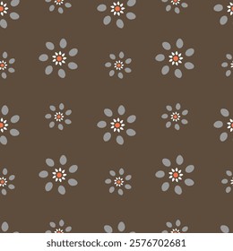 Seamless pattern with abstract colors on brown background