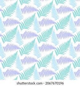 Seamless pattern with abstract colourful  leaves on transparent background. Christmas, holidays, summer tropical print. Modern exotic design for paper, cover, fabric, interior decor.