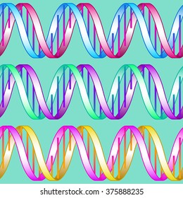 Seamless pattern of the abstract concept DNA simbols