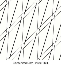 Seamless pattern with abstract connected line. Monochrome illustration