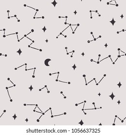 Seamless pattern with abstract constellations