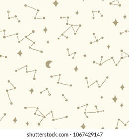 Seamless pattern with abstract constellations