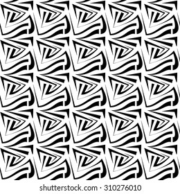 Seamless pattern of abstract crooked lines. Abstract background.