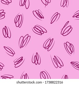 Seamless pattern with abstract curls background vector illustration
