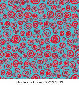 Nahtlose Muster abstrakte curts rote blaue Farbe. Muster kleiner Gestaltungselemente für Gewebe und Umhüllungspapier
