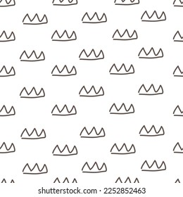 Seamless pattern with abstract decor elements. flat simple vector. hand drawing. design for fabric, textile, wrapper, print