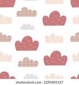 Seamless pattern with abstract decor elements. flat simple vector. hand drawing. design for fabric, textile, wrapper, print