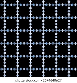 seamless pattern abstract decorative backdrop  geometric blue steel elements on a black background for fabric background surface design packaging scrapbook vector illustration
