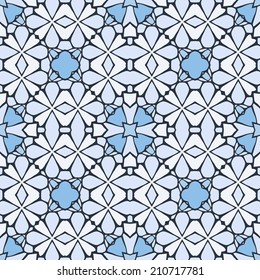 Seamless pattern with abstract decorative mosaic ornament. Vector illustration