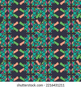 Seamless pattern abstract decorative texture linen checkered concept geo art runner rug pattern design for scarf, carpet, curtain, . home textile digital vector and flower shaped pattern new 2022