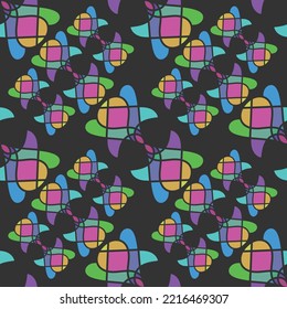 Seamless pattern abstract decorative texture linen checkered concept geo art runner rug pattern design for scarf, carpet, curtain, . home textile digital vector and flower shaped pattern new 2022