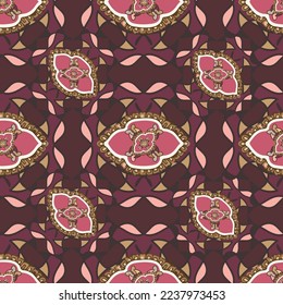 Seamless pattern abstract decorative texture linen checkered concept geo art runner rug pattern design for scarf, carpet, curtain, . home textile digital vector and flower shaped pattern new 2022