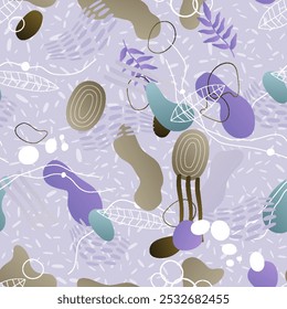 fundo de doodle abstrato padrão sem costura