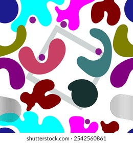 seamless pattern abstract doodle colorfull