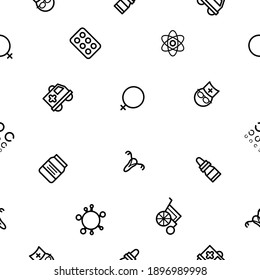 Seamless Pattern Abstract Doodle Elements Hand Drawn Collection Medicine Vector Design Style Background Medic Syringe Tablet Heart Illustration Cartoon Icons