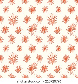 Seamless pattern with abstract doodle ornament. Vector illustration