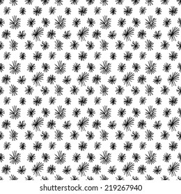 Seamless pattern with abstract doodle ornament. Vector illustration