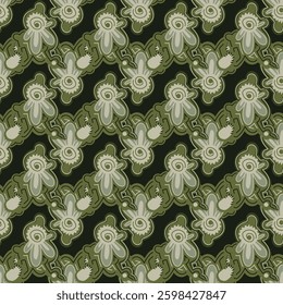 Seamless pattern with abstract doodle ornaments. Vector texture.