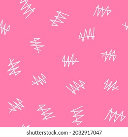 Seamless pattern with abstract doodles. Girly print drawn by hand. Simple vector illustration.