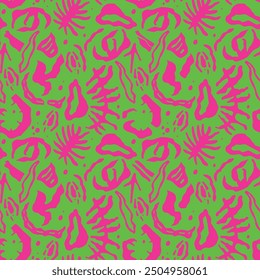 Seamless pattern with an abstract pattern of dots and lines in pastel colors. Vector shape and abstract pattern