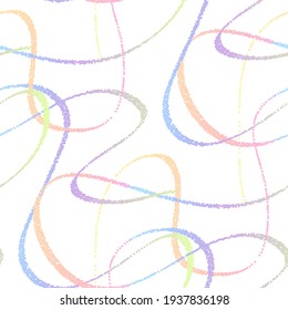 Seamless pattern with abstract dotted drawing. Vector illustration