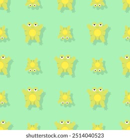 Seamless Pattern Abstract Elements Animal Frog Vector Design Style Background Illustration Texture For Prints Textiles, Clothing, Gift Wrap, Wallpaper, Pastel