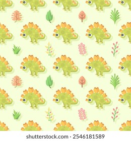 Seamless Pattern Abstract Elements Animal Dino Vector Design Style Background Illustration Texture For Prints Textiles, Clothing, Gift Wrap, Wallpaper, Pastel