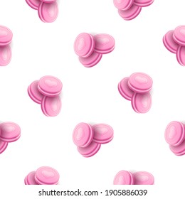 Seamless Pattern Abstract Elements Cookie Heart Snacks Vector Design Style Background Illustration