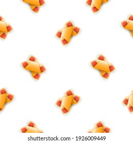 Seamless Pattern Abstract Elements Cookie Snacks Vector Design Style Background Illustration