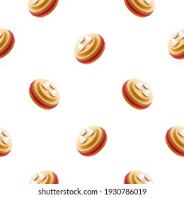 Seamless Pattern Abstract Elements Cookie Snacks Vector Design Style Background Illustration