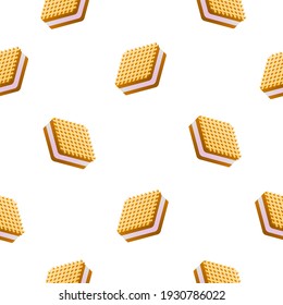 Seamless Pattern Abstract Elements Cookie Snacks Vector Design Style Background Illustration