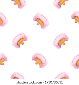 Seamless Pattern Abstract Elements Cookie Snacks Vector Design Style Background Illustration