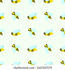 Seamless Pattern Abstract Elements Different Bee Vector Design Style Background Illustration Texture For Prints Textiles, Clothing, Gift Wrap, Wallpaper, Pastel