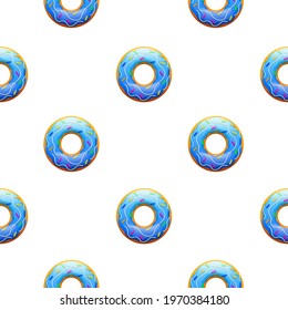 Seamless Pattern Abstract Elements Donut Food Vector Design Style Background Illustration