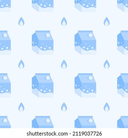Seamless Pattern Abstract Elements Drinks A Carton Of Milk Vector Design Style Background Illustration Texture For Prints Textiles, Clothing, Gift Wrap, Wallpaper, Pastel
