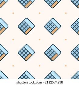 Seamless Pattern Abstract Elements Education School College Study Calculator Vector Design Style Background Illustration Texture For Prints Textiles, Clothing, Gift Wrap, Wallpaper, Pastel
