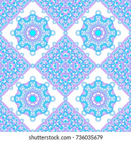 Seamless pattern from abstract elements in ethnic style